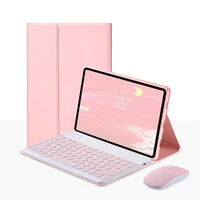 smart cover for realme pad tablet round keyboard case wireless mouse for realme pad 10 4 inch 2021 magnetic shell funda