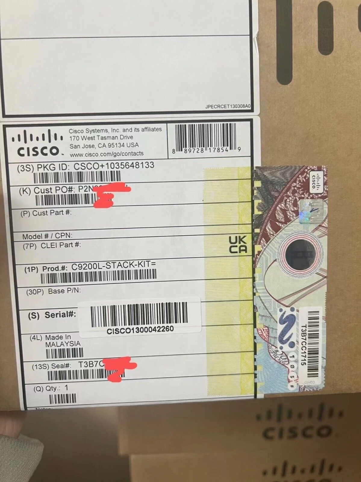 Фото C9200-STACK-KIT= C9200L-STACK-KIT= Для комплекта стека Catalyst 9200 San FranCisco №2