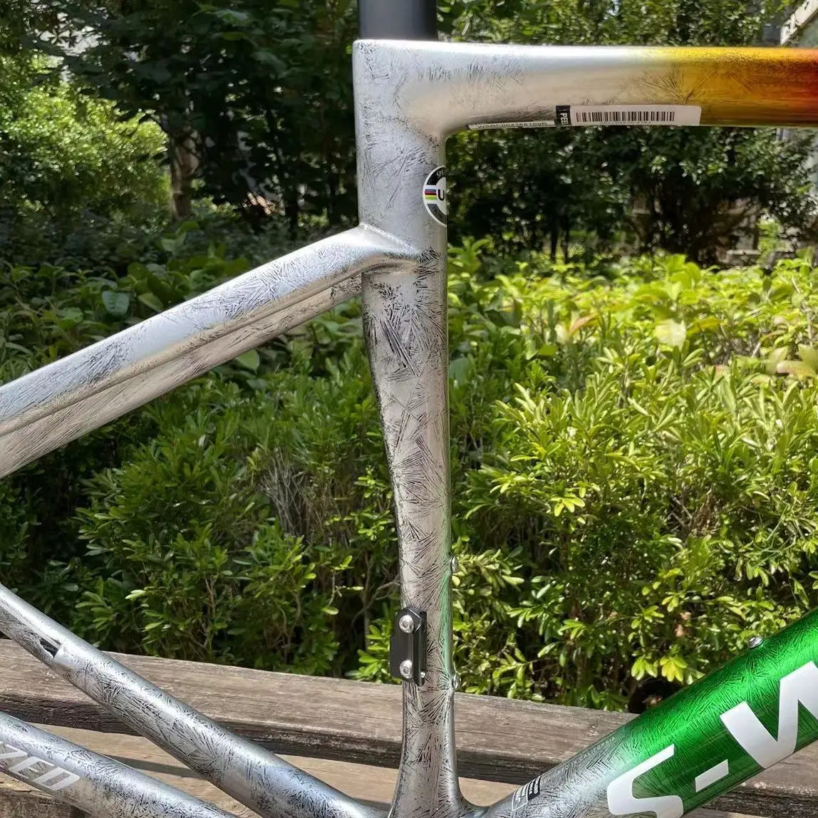 

SL7 T1100 Road Bike Frame Ice Crack Color Carbon Fiber Frame Bicycle Frame Taiwan SL7 Full Carbon Fiber BSA High Quality