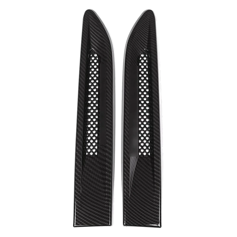 Carbon Fiber Side Fender Air Vent Outlet Cover Trim Decoration For Jaguar XF XE F-Pace X761 Accessories Set Of 2Pcs