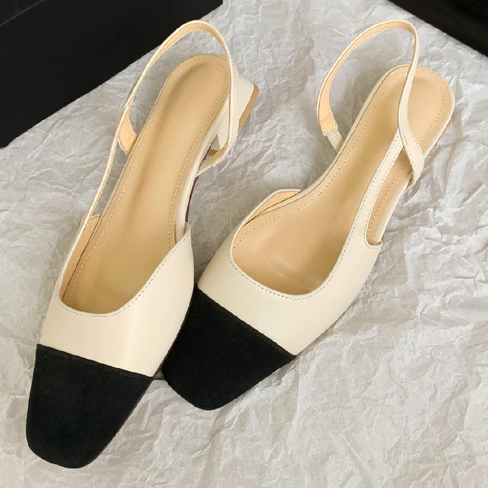 

Сандалии женские из натуральной кожи, мягкие удобные босоножки составного кроя, квадратный носок, плоская подошва, Повседневная летняя обувь, разные цвета