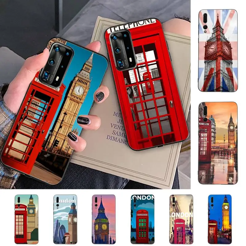 

England Telephone Big Ben Phone Case for Huawei P30 40 20 10 8 9 lite pro plus Psmart2019