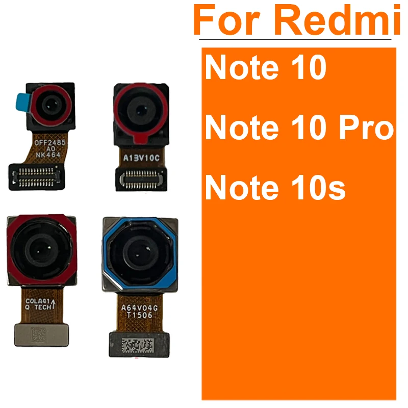 

Передняя Задняя большая камера для Xiaomi Redmi Note 10, Note 10S, Note 10 Pro, маленькая задняя камера, гибкий кабель, запасные части для телефона