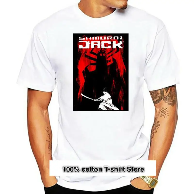 

Camiseta negra для мужчин с принтом Samurai Jack Aku