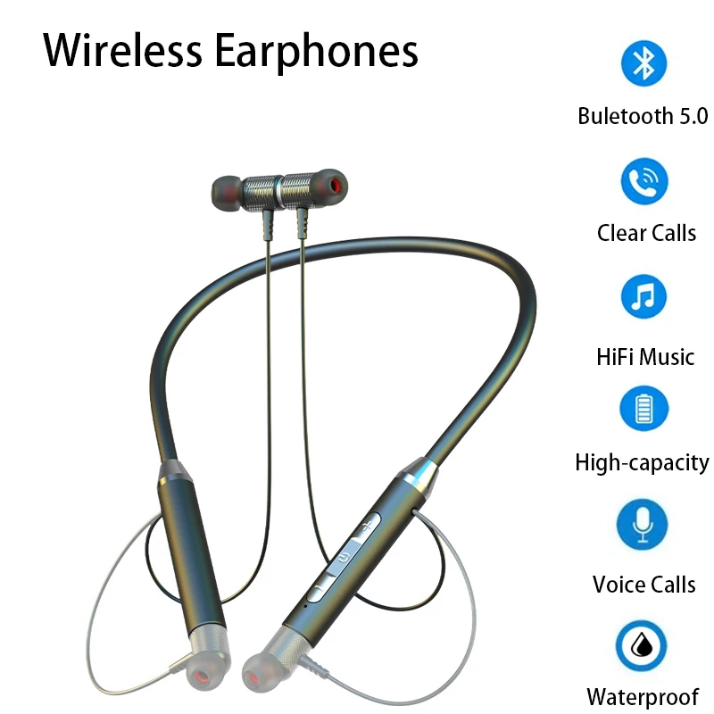 

YD08-2 Wireless Bluetooth Earphones TWS HiFi Music Headphones V5.0 Sport Waterproof Earbuds Headsets For Gamer, 20-Hour Playtime