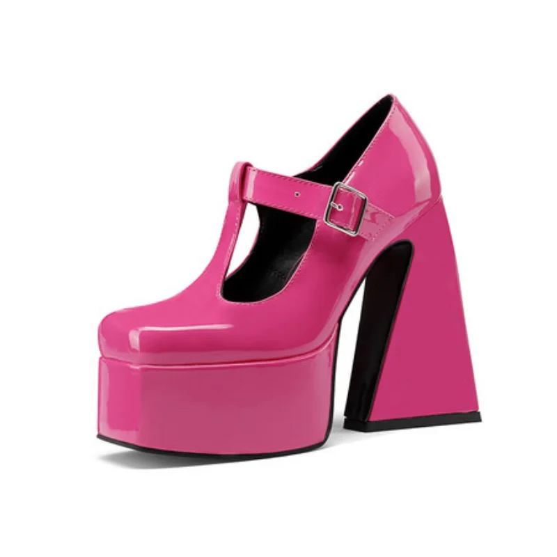 

Женские туфли большого размера на платформе и толстом каблуке