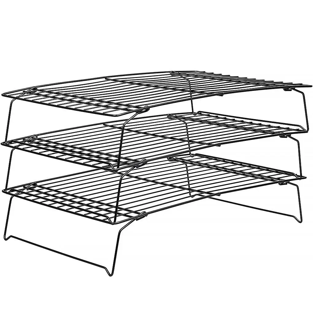 

3 Tier Baking Cooling Rack Stackable Non-Stick Cookie Stand Carbon Steel Cake Biscuit Bakeware Kitchen Food Storage Rack Tool