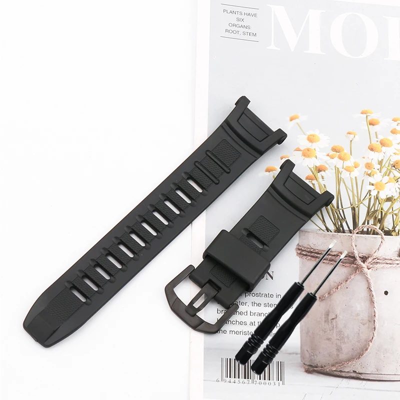 

Watch Accessories Resin strap Men's for Casio G-Shock PRG130 PRG-130Y PRG-130 PRW1500 PRW-1500 Sports silicone rubber watch band