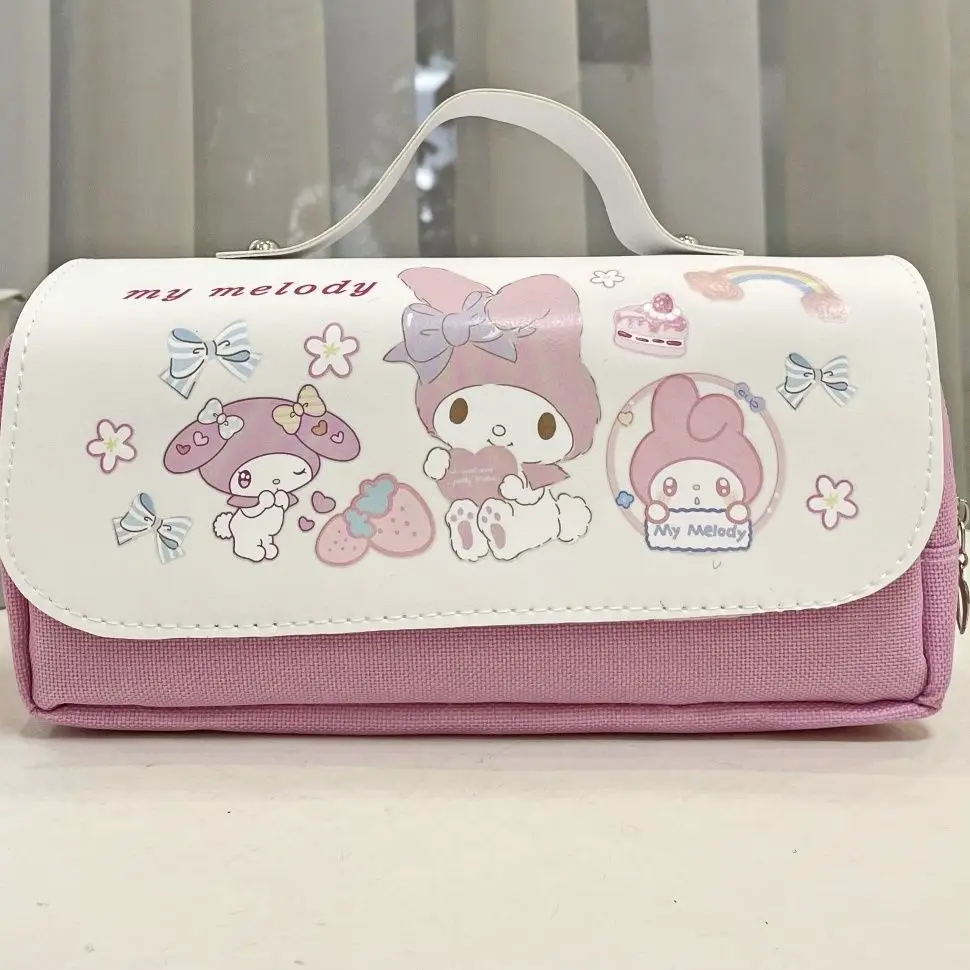 Kuromi for Girls Primary and Secondary School Student Pencil Case Sanrio Male and Female Students Large Capacity Mini Waterproof