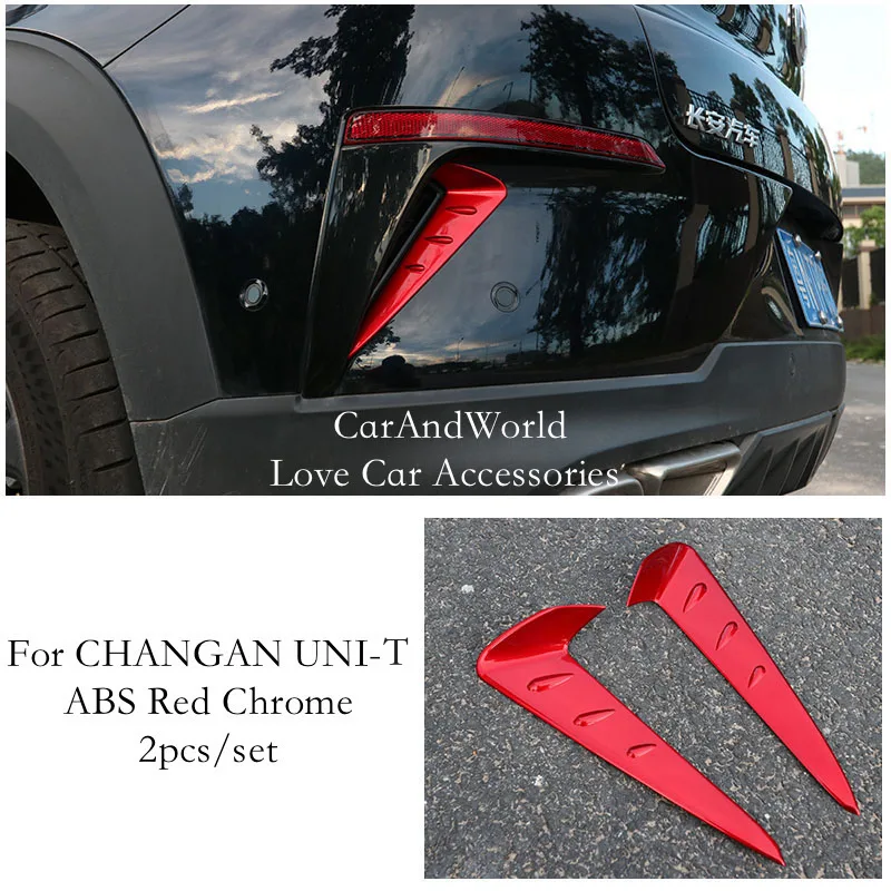 

ABS Chrome Rear Bumper Fog Light Tail Lamp Frame Cover Trims Car Decorative Accessories For Changan UNIT UNI-T 2020-2023