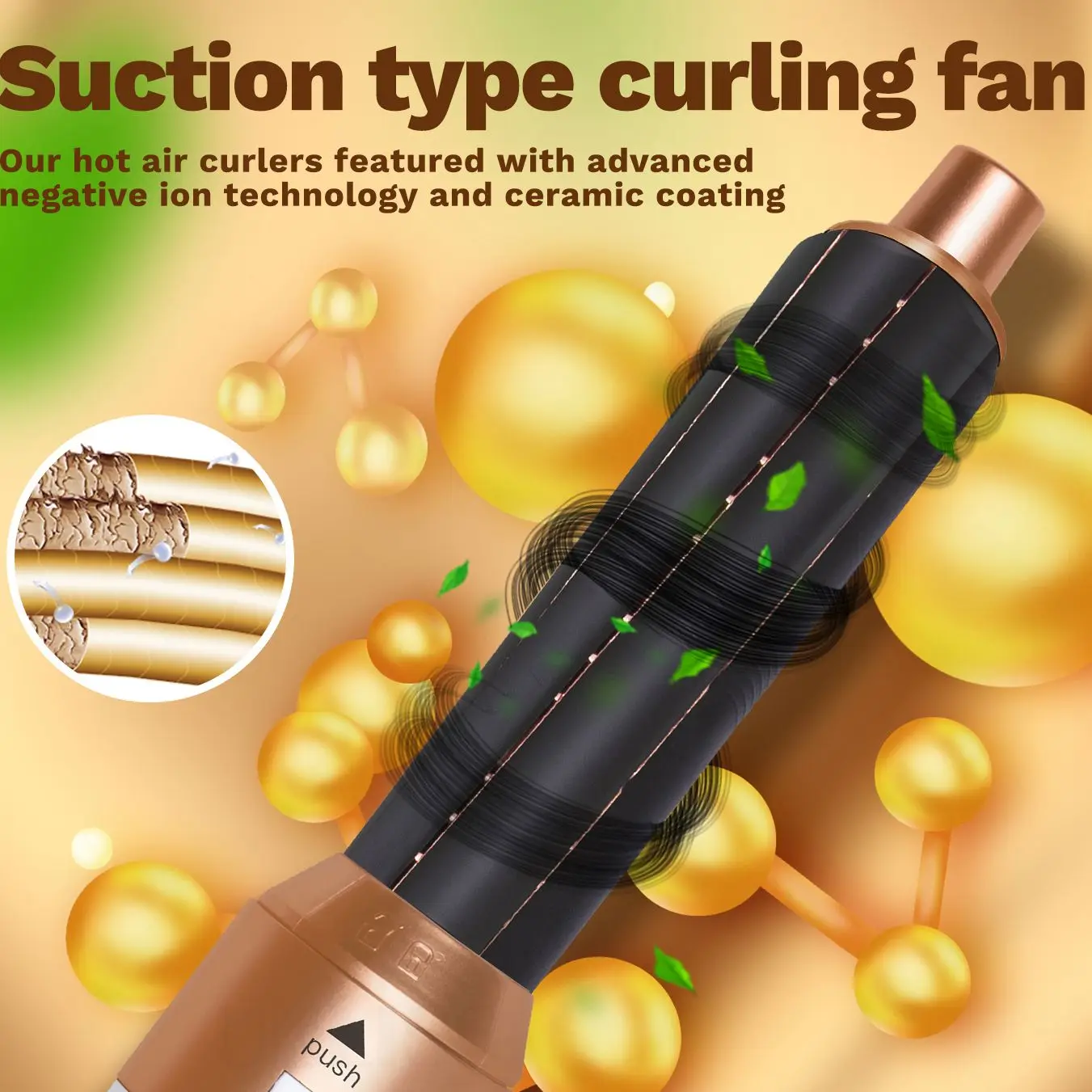 Air Styler Фен-щетка 5 в 1 Электрический фен-гребень для завивки волос Палочка Съемный