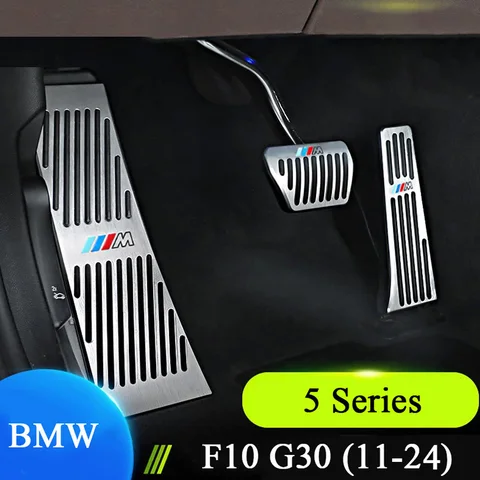 Для BMW 5 серии 2011-2024 F10 F11 F07 G30 G31 акселератор, подставка для ног, педаль из нержавеющей стали, противоскользящие накладки, автомобильные аксессуары