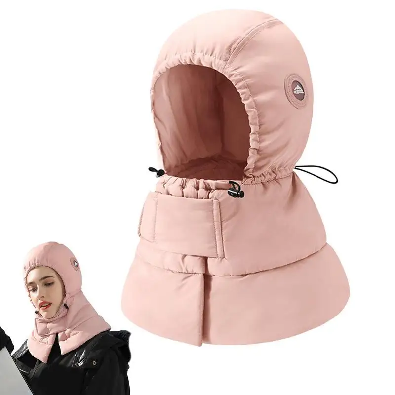 

Winter Face Cover Waterproof Women Winter Hats With Extended Neck Guard Balaclava Cover Nylon Silk Fabric Outdoor Equipment For