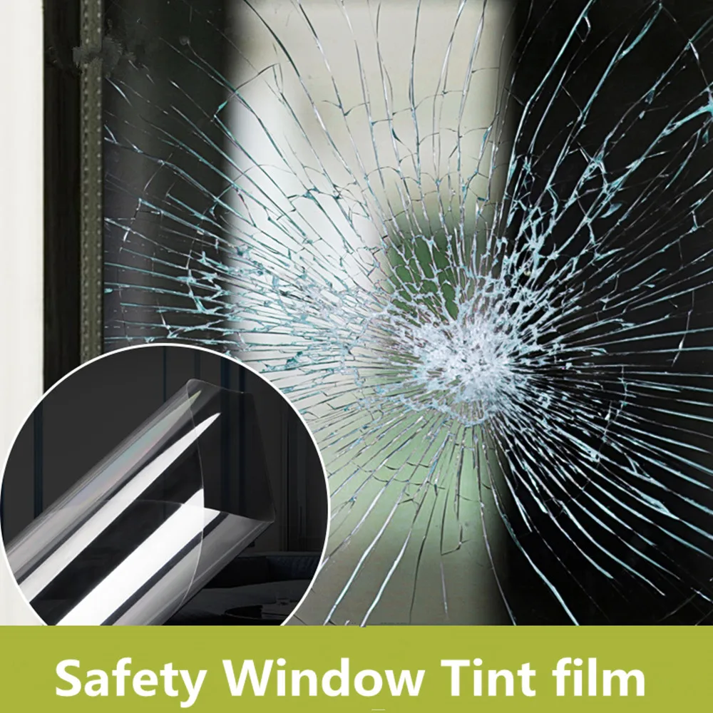 

0.5x3m Thicknes 2mil 4mil Safety Security Clear Window Self Adhesive Film Glass Protection Anti Shatter Resist Prevent Explosion