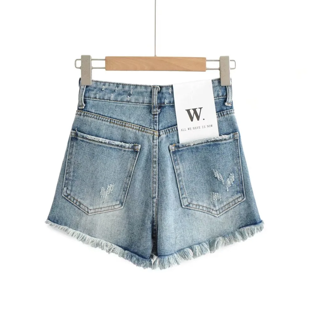 VOLALO летние джинсовые шорты для женщин черные женские потертые короткие Mujer белые