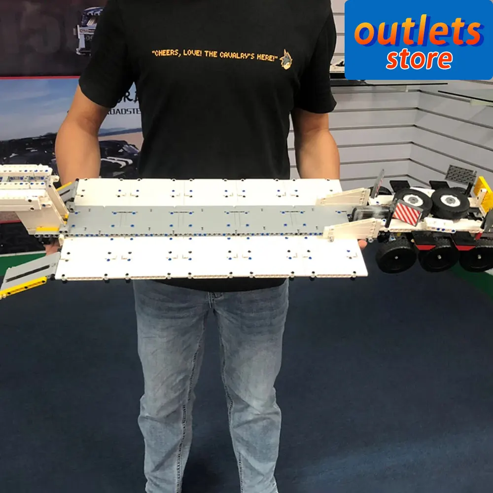 GC006 высокотехнологичный шаговый палубный прицеп, Инженерная техника, запчасти для автомобиля, грузовика, Радиоуправляемый Moc, технические кирпичи, строительные блоки, игрушки, 1509 шт.