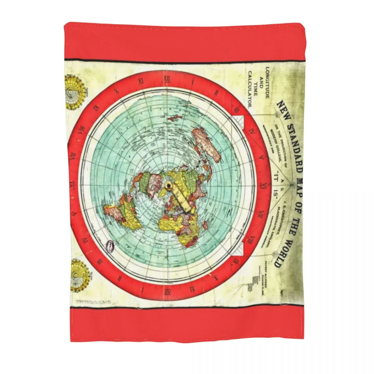 Gleason 1892 плоская карта земли исследование плоской ультрамягкое Флисовое одеяло