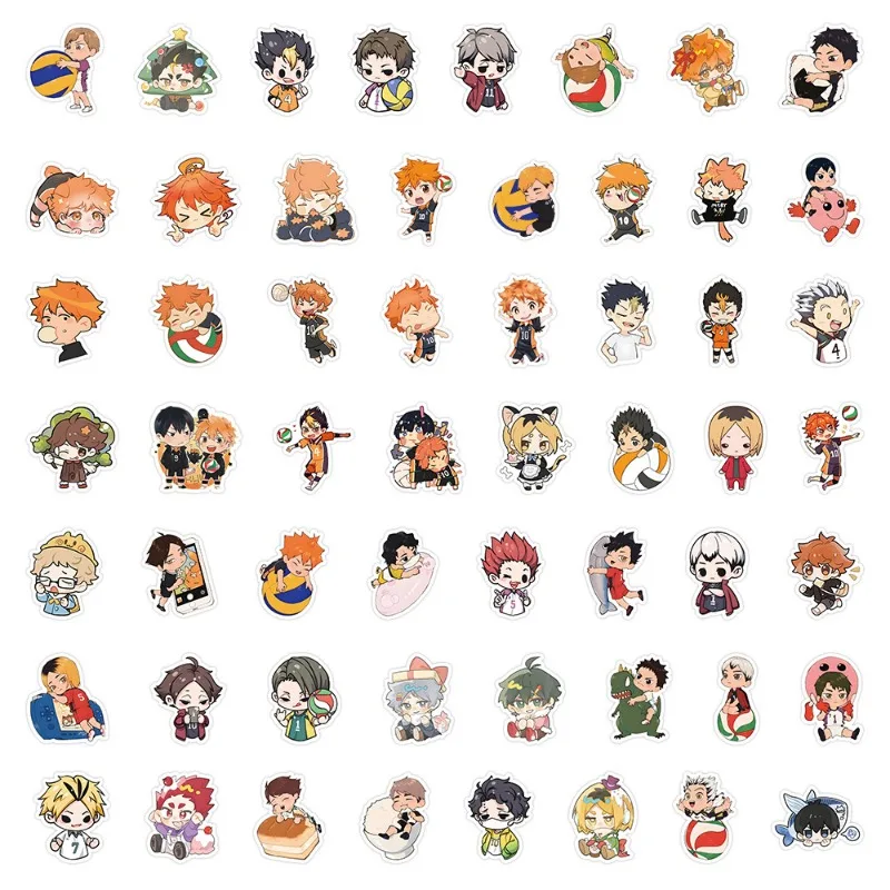 60/63/68/75 шт. вариант Q Haikyuu! Мультяшные наклейки Shoyo Hinata чемодан украшение японская