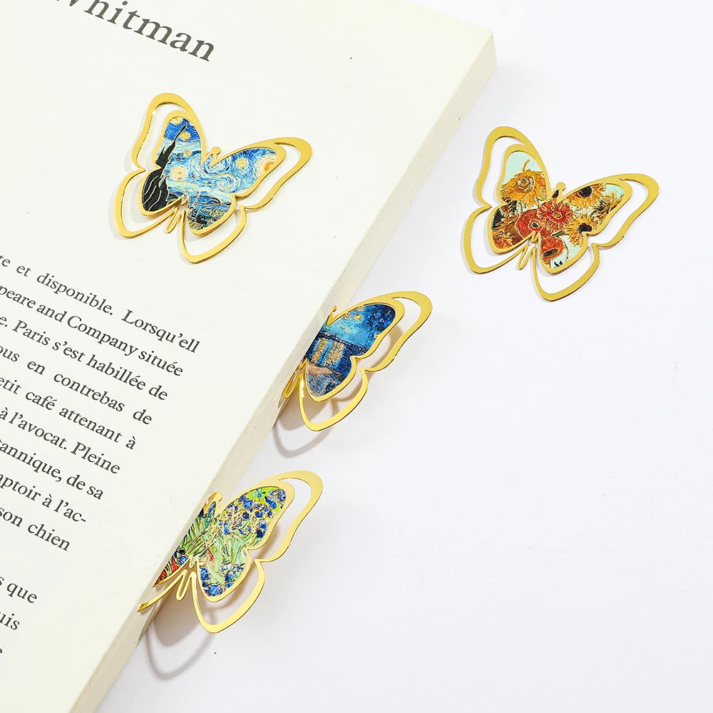 Цветная металлическая Закладка-бабочка идеальный подарок для чтения и