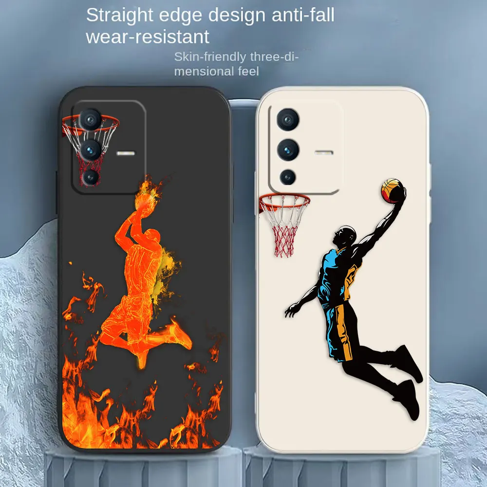 

Basketball Shooting Dunk Phone Case For VIVO S1 S5 S6 S7 S9 S9E S10 S12 S15 S16 S16E T1 T2X V15 V20 V21 V23 PRO 5G Case Shell