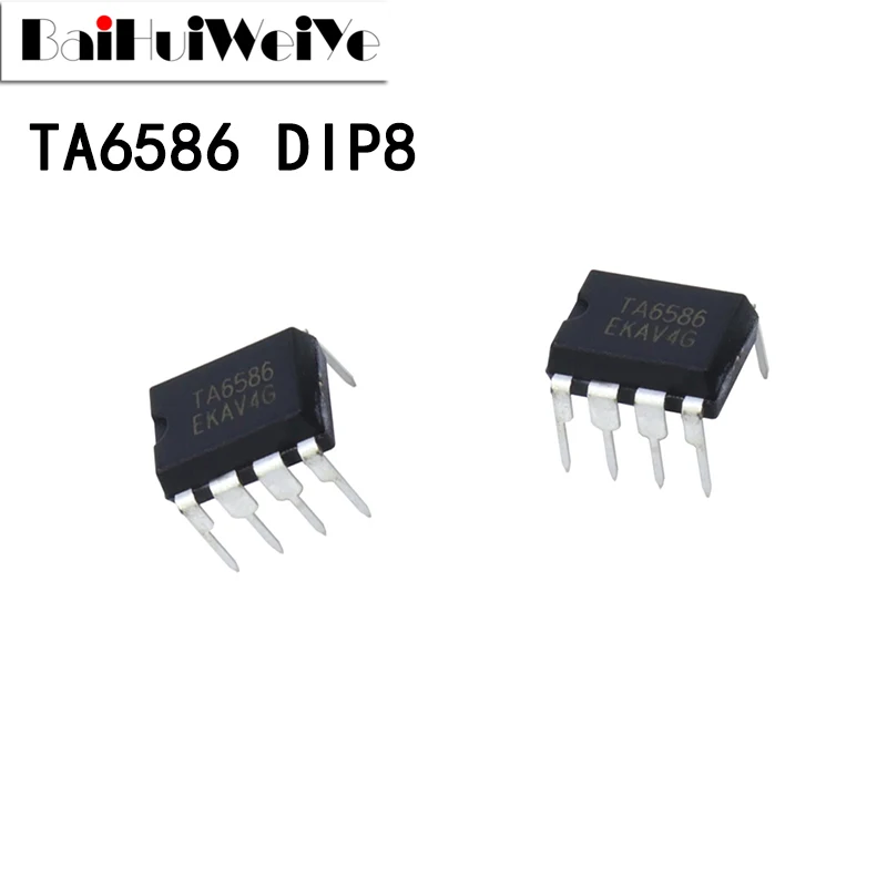 

Драйвер двигателя DIP-8 TA6586 6586 IC DIP8, 5 шт., новый оригинальный чип усилителя, чипсет хорошего качества