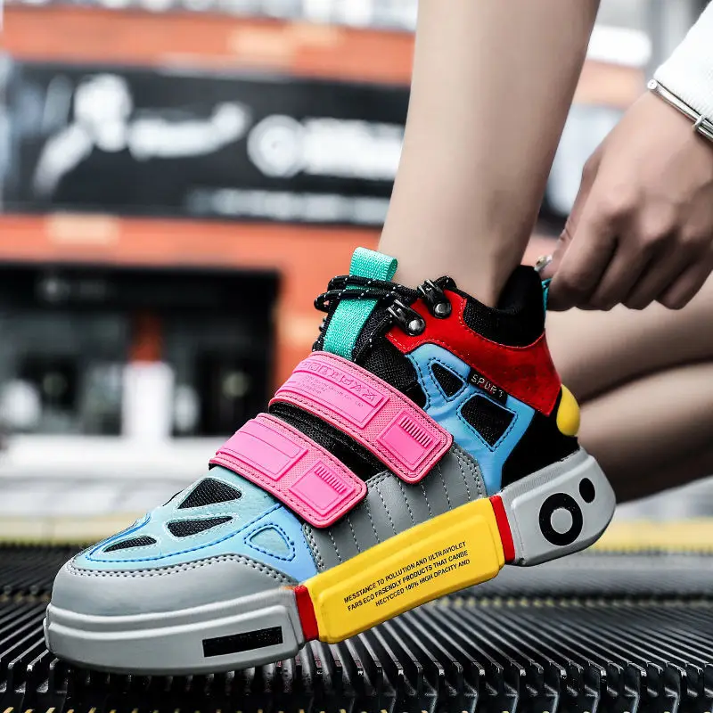 2022 Fashion Week Wudao National Fashion Couple Men's Trendy Shoes Flow All-Match Thick Bottom Board Retro Shoes Casual Sneakers