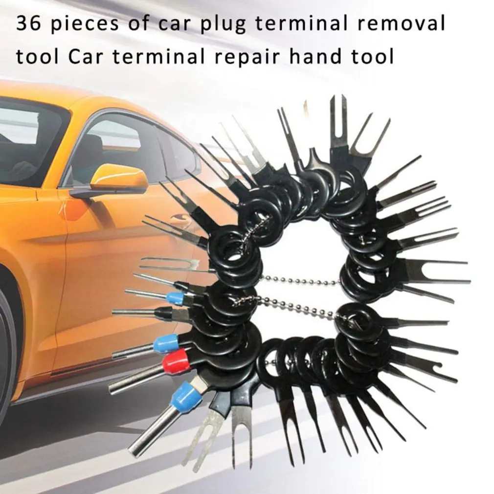 

36 Pcs/set Auto Electrical Wiring Terminal Puller Tool Car Terminals Removal Tool Electrical Wiring Crimp Connector Pin Kit
