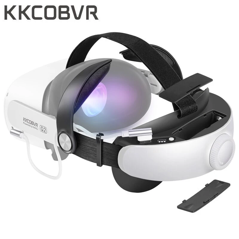 KKCOBVR-Correa de repuesto Elite para Oculus Quest 2, paquete de batería, Correa Halo, pegatinas VR, protección para accesorios Quest2