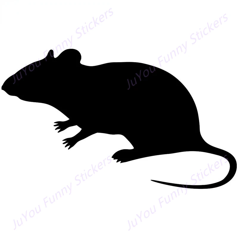 

JuYou Funny Stickers Exterior Accessories for Silhouette Rat Mouse Car Sticker Simple Anime Vinyl Decal DIY Car Door Protector