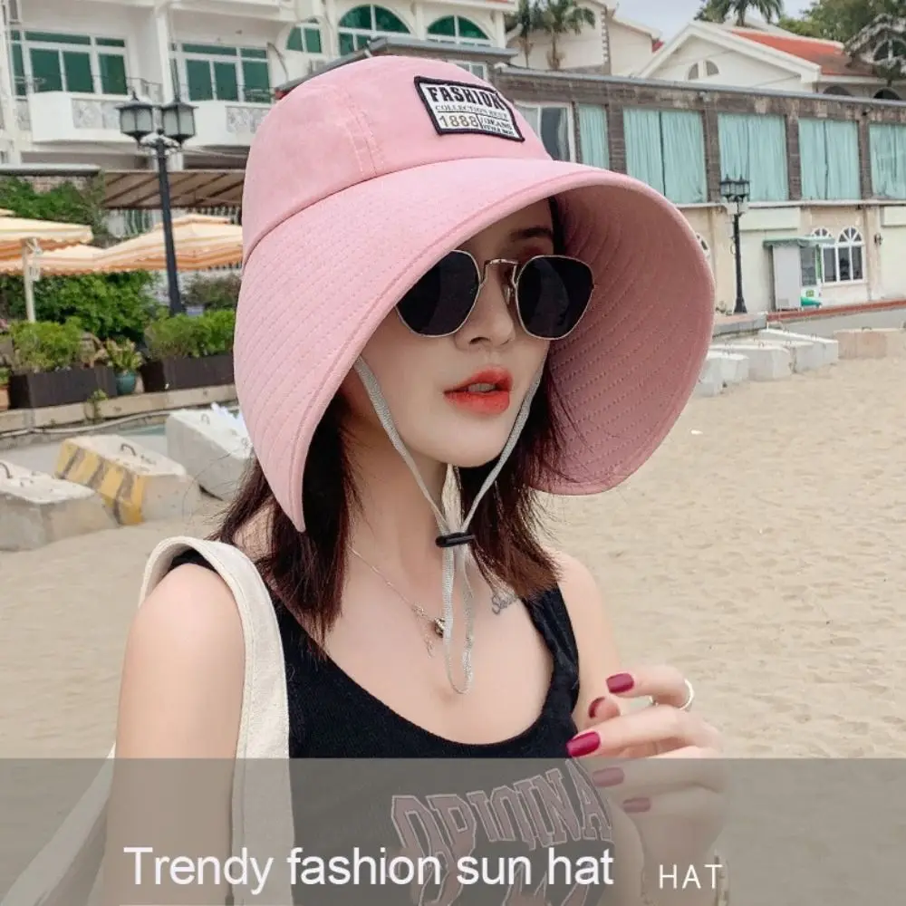 

Шляпа женская с защитой от УФ-лучей, Модный большой козырек от солнца, Воздухопроницаемый пляжный дорожный головной убор