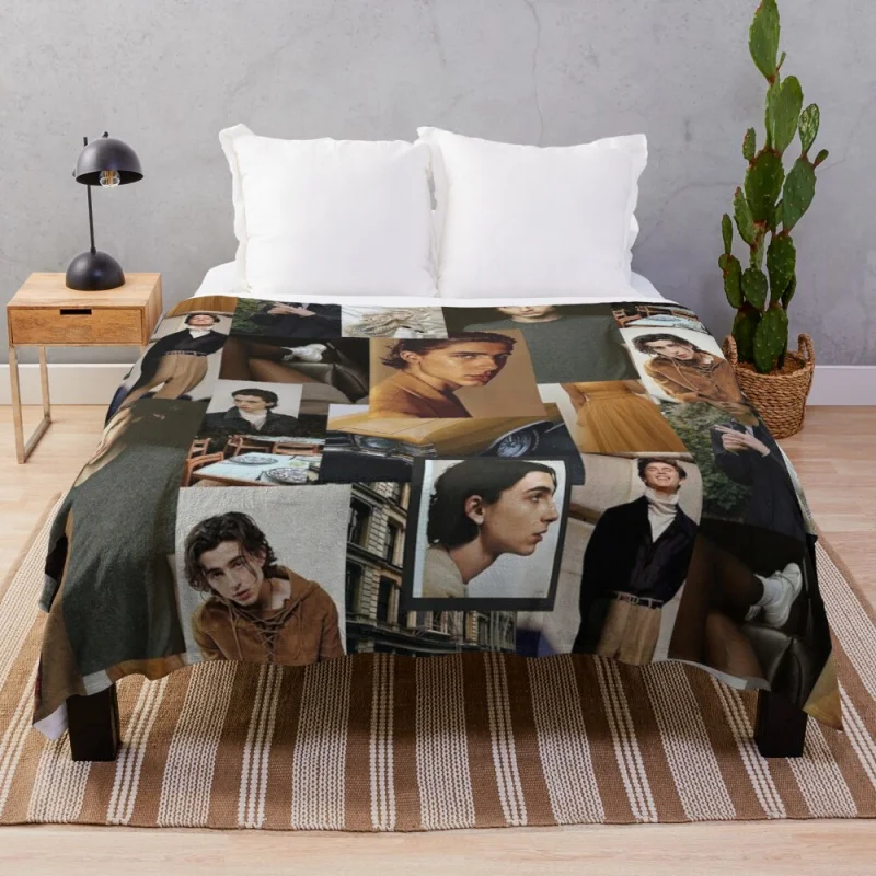 

Timothee Chalamet: Collage Throw Blanket Tufting