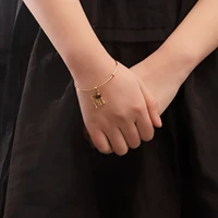 geometric big ring letter m pendant bracelet female ins style simple all match bracelet accessories