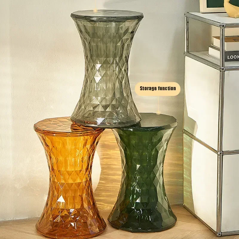 Скандинавский прозрачный Кристальный Маленький стул с крышкой для всякой