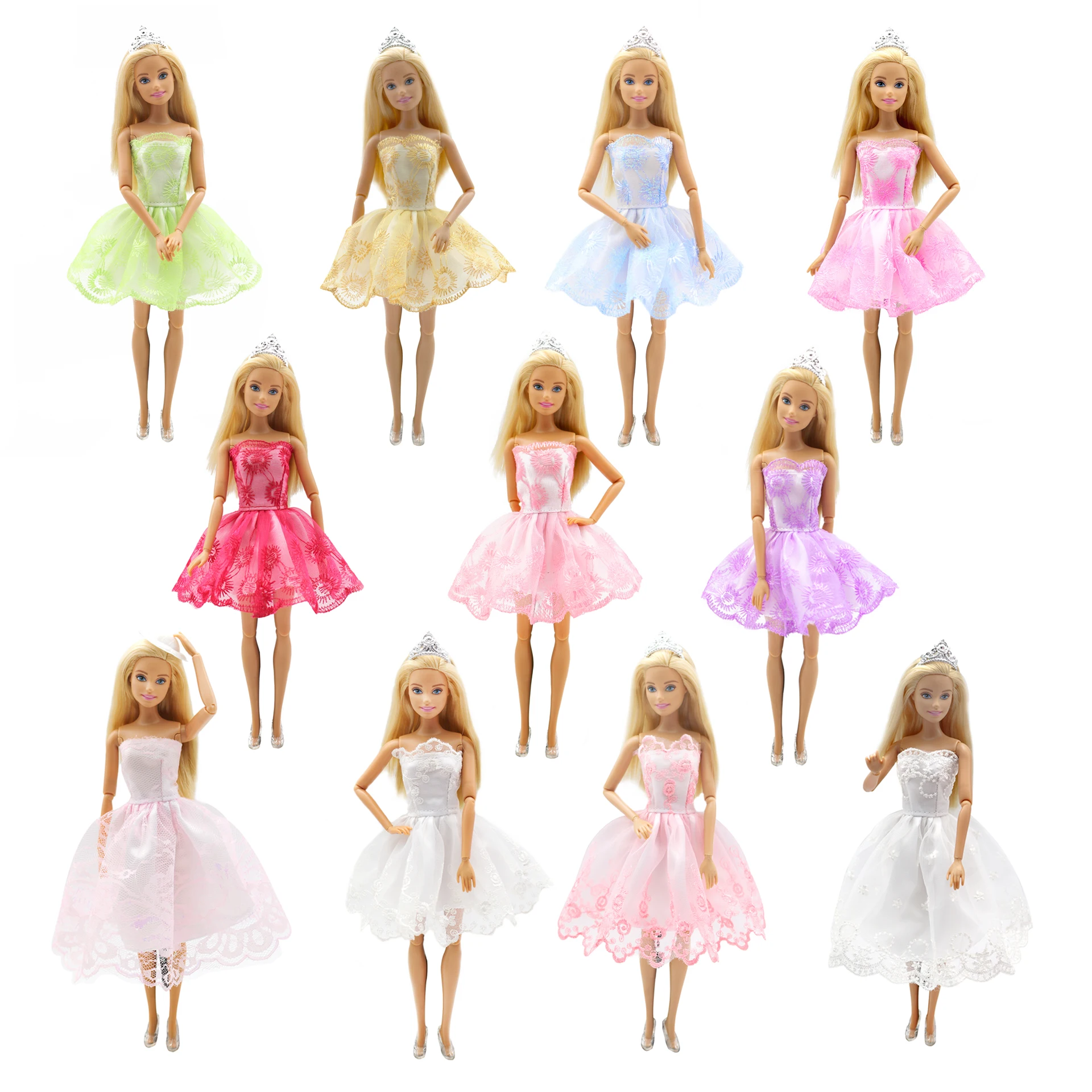 

New 30cm 1/6 princess lace dress Daily Wear Accessories Clothes for Barbies doll