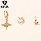 3 шт.комплект, женские серьги-гвоздики в виде звезд