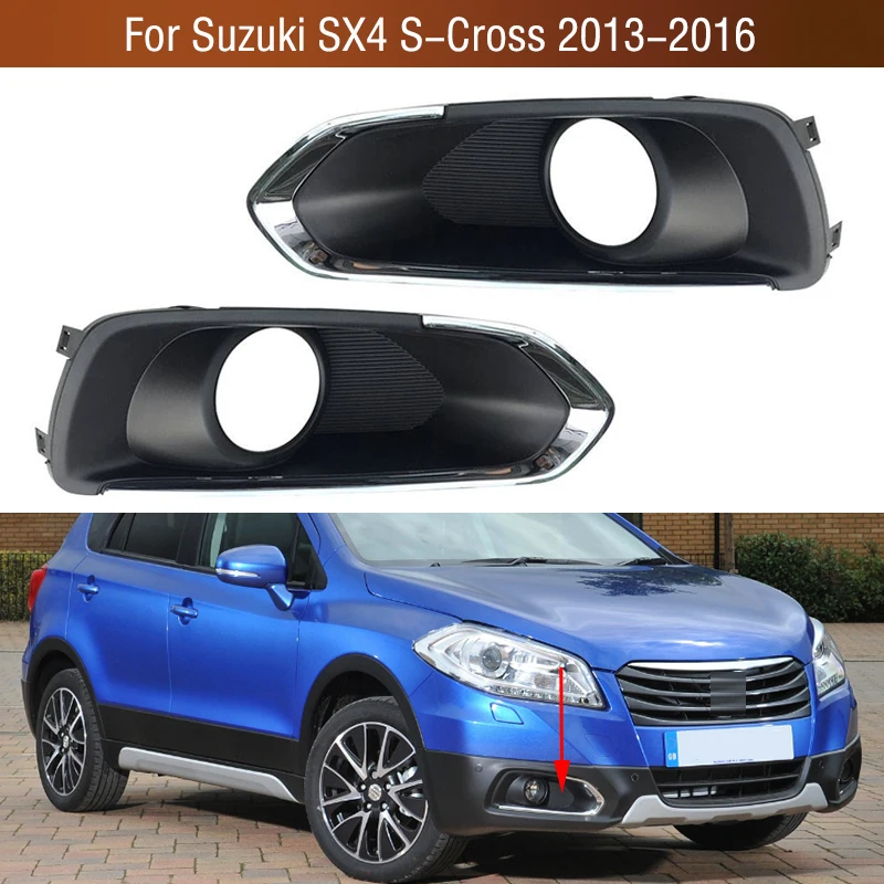 

Для Suzuki SX4 S-Cross SCross 2013 2014 2015 2016, передний бампер, противотуманная фара, крышка радиатора, противотуманная решетка, накладка, крышка, ободок, капот