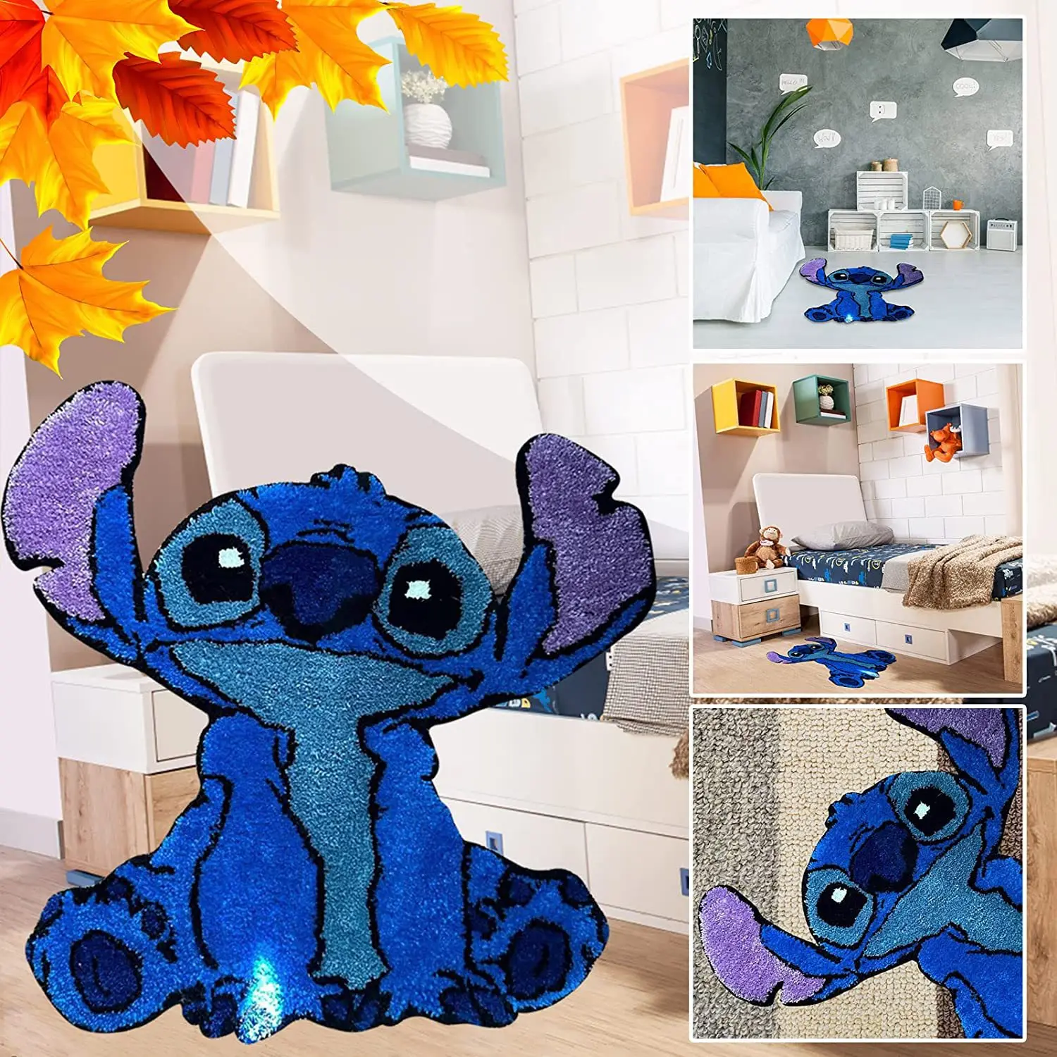 

Disney Anime Surrounding Stitch Living Room Bedroom Children Room Home Decoration Cute Anime Mat Carpet Children's Birthday Gift