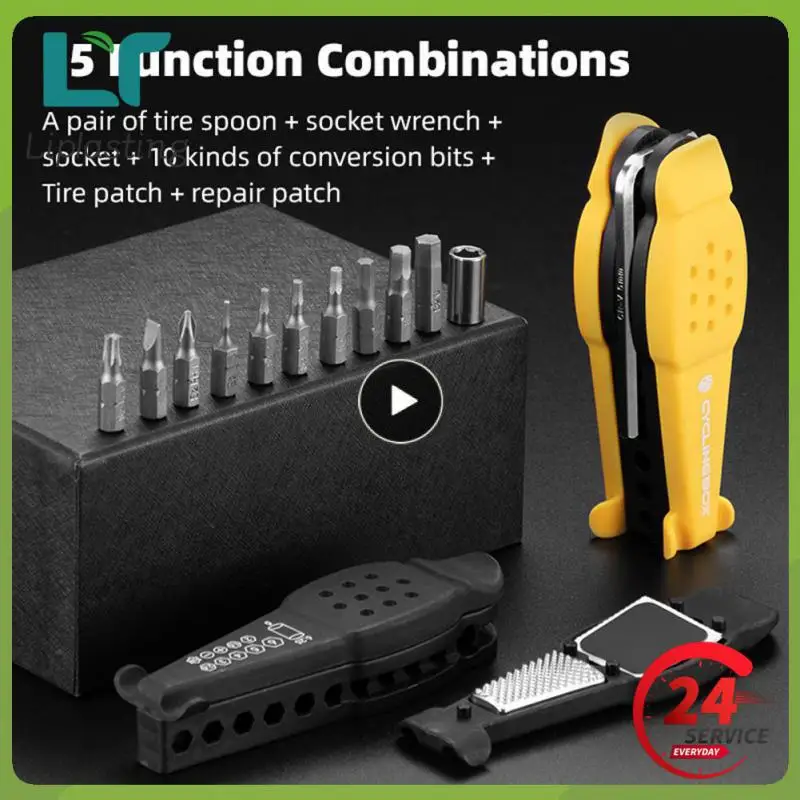 

Magnetic Suction Sleeve Screw Tool Embedded Distribution Bicycle Tools Easy Operate 15 Function Combinations Repair Kit