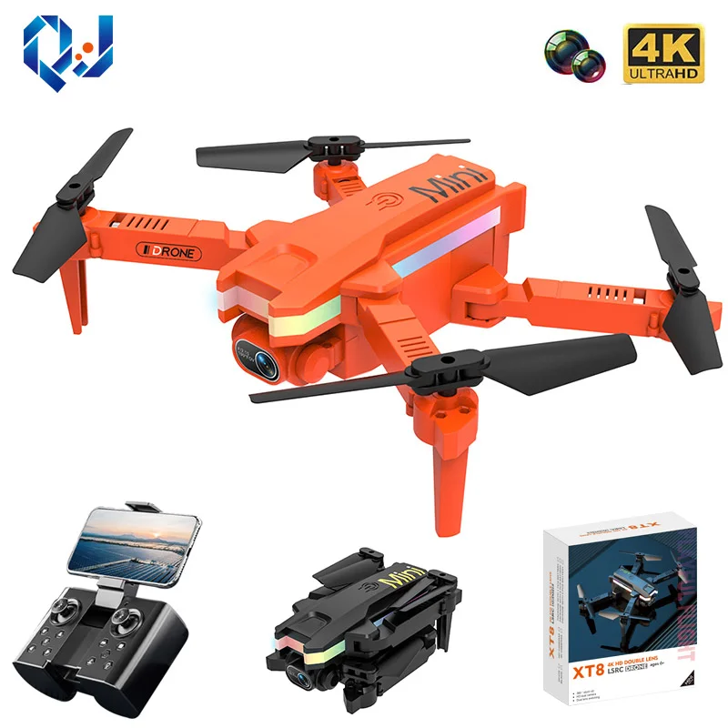 QJ 2022 Новый XT8 мини Дрон 4K Профессиональная HD камера Wi-Fi FPV давление воздуха