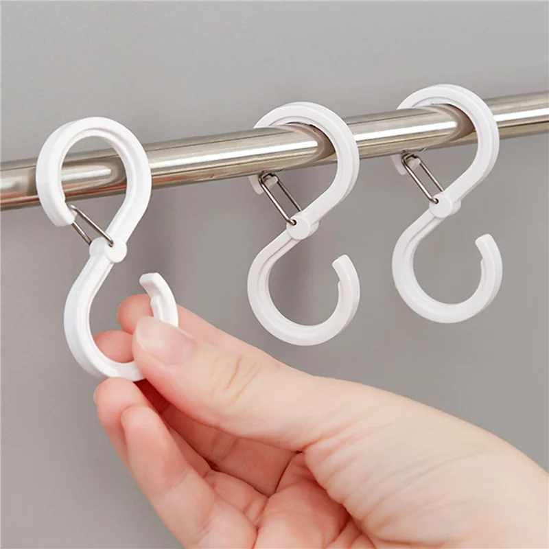 

8Pcs Attractive Hanger Corrosion Resistant 2 Colors Wardrobe Hook Buckle Design S-shape Hanger Anti-rust And Practical