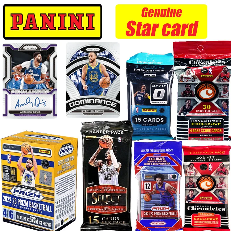 

2021~23 Panini Chronicles Basketball Rare Sign Star Refraction Collection Card Stephen Curry Christmas Birthday Gift Game Toys