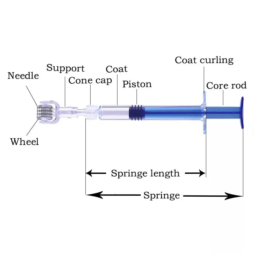 Innovative 72 Micro Needles Hydrating Booster Aqua Derma Roller Ampoule HA Applicator Dermaroller