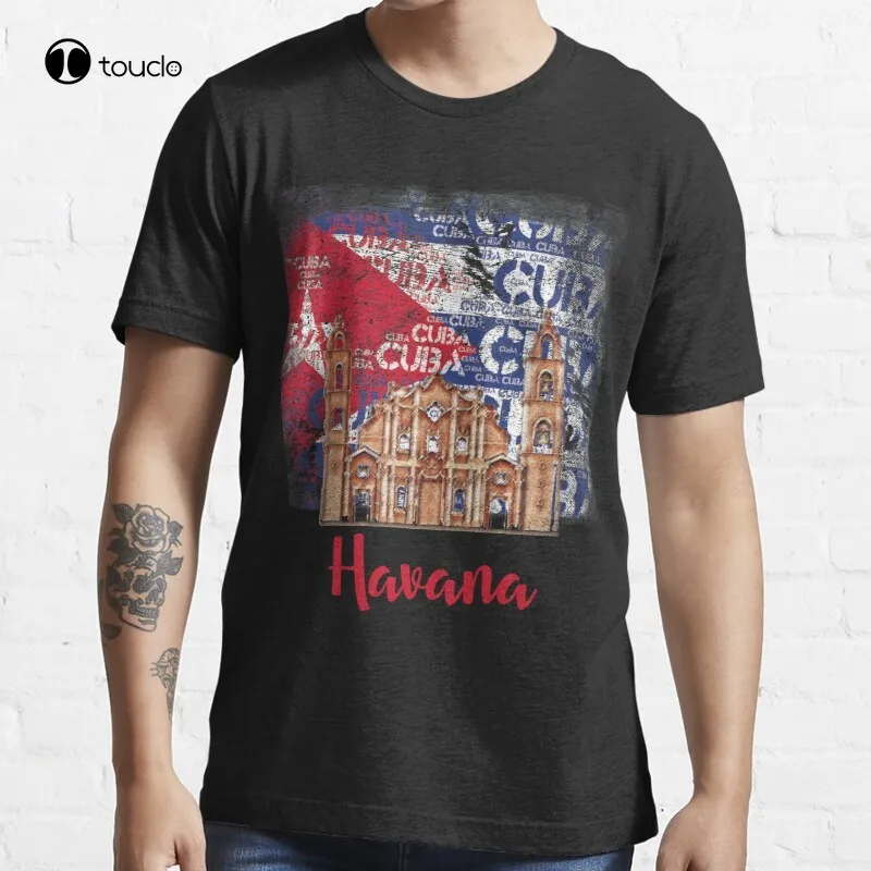 

New Cuba Havana Cathedral I Cuba T-Shirt T-Shirt Cotton Tee Shirt S-5XL