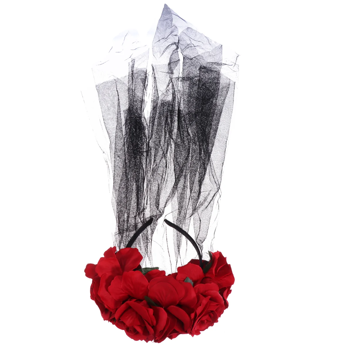 

Black Bandana Headband Gauze Cloth Clothing Hair Accessories Women Headwear Ghost Bride