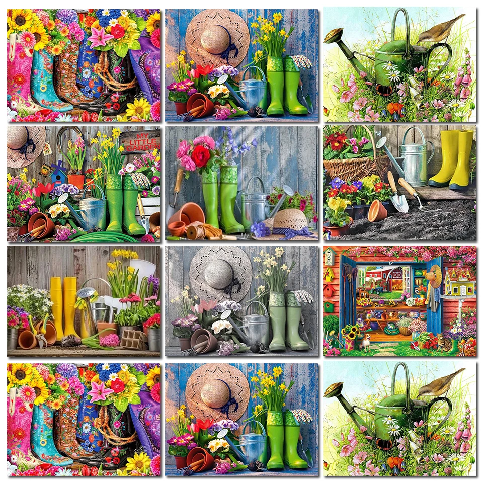 Алмазная картина обувь шляпа с цветком Новое поступление 2023 сделай сам