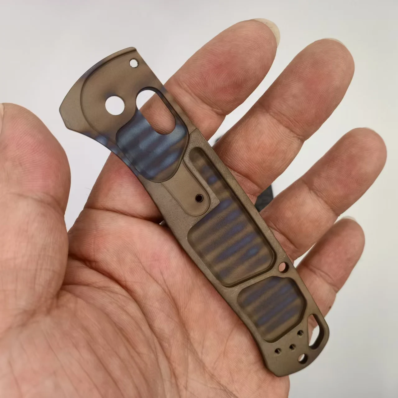 1 пара горящих титановых весов с ручкой и рисунком тигра для Benchmade Bugout 535