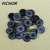 3050pcs 12 5mm 4 holes black resin buttons round solid color buttons for clothes shirt diy bottons apparrel accessories