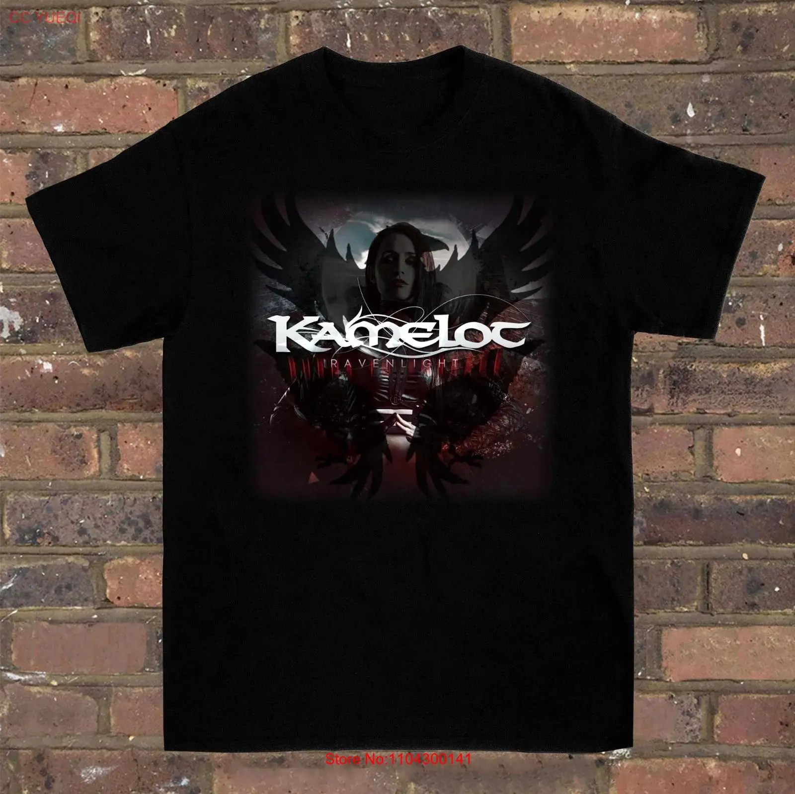 ФУТБОЛКА KAMELOT RAVENlIGHT с короткими рукавами из хлопка bLACK MEN РАЗМЕР С ДО 5xl hc1962