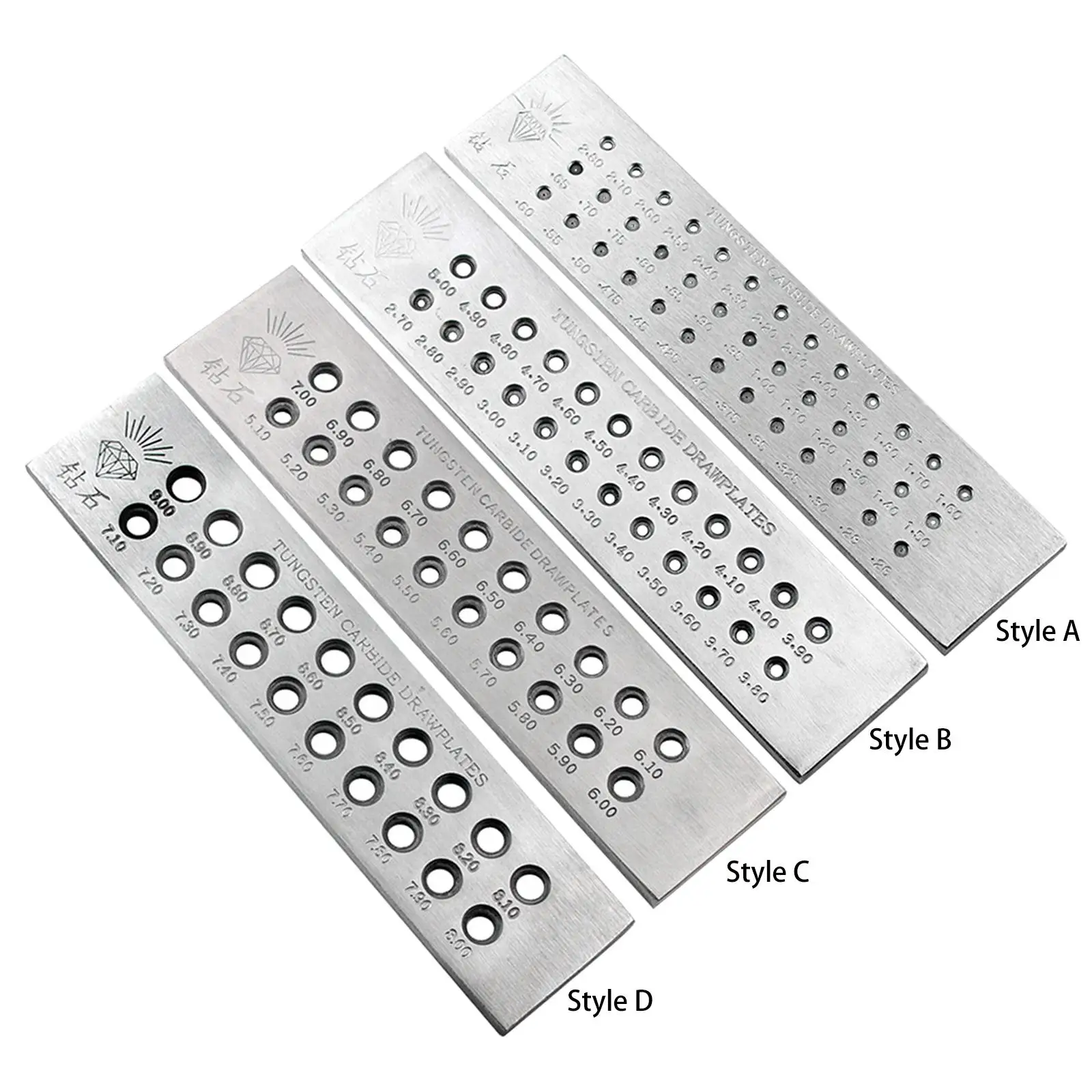 

Round Holes Jewelry Wire Drawplate Tungsten Steel Draw Jewelers Jewelry Making