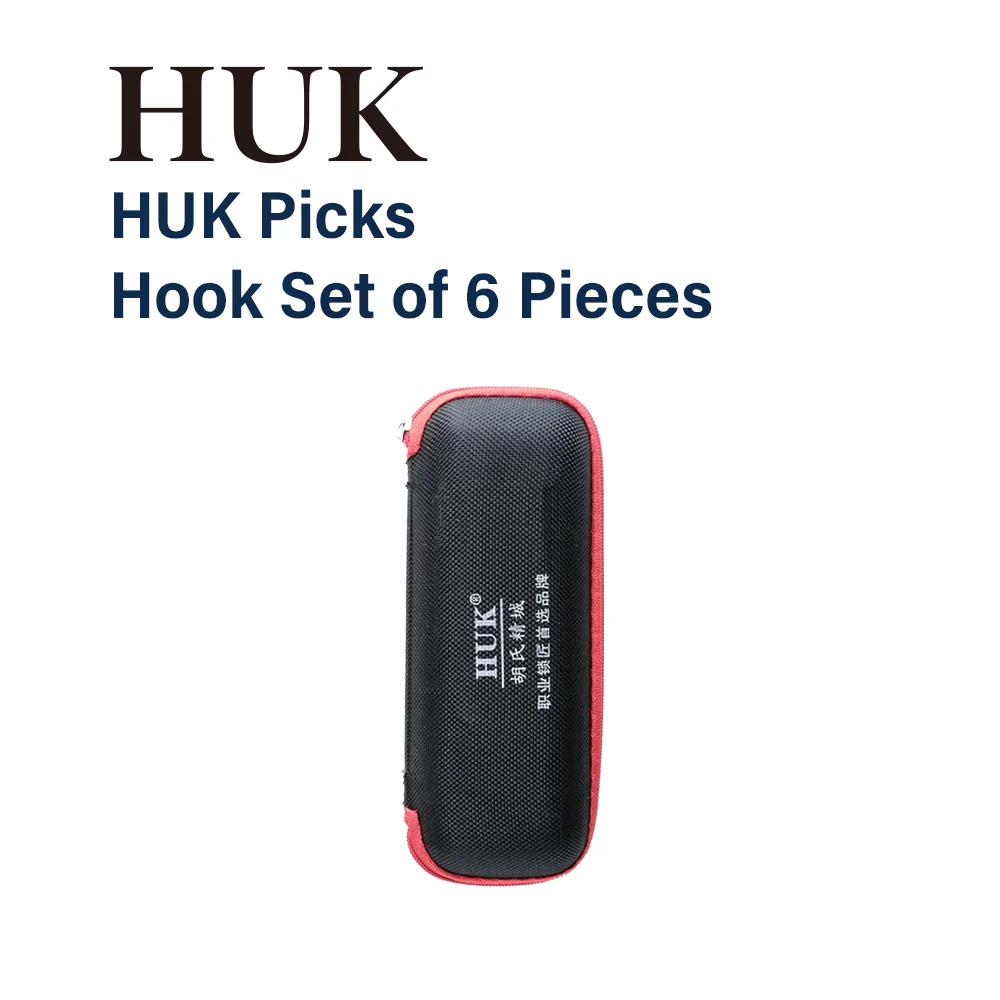 

HUK Tool Picks 6 Pieces Set Premium Quality Turning Hooks Practical Shapes Tension Wrench For Locksmith Training New User